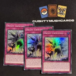 YUGIOH ORCUST CRESCENDO SUPER RARE DANE-EN074 1ST EDITION X3 - Image 1