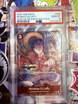 2024 ONE PIECE CHAMPIONSHIP 2023 CELEBRATION PACK #006 MONKEY D. LUFFY PSA 10 - Image 1