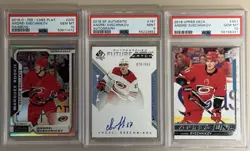 Andrei Svechnikov 2018 PSA Graded Rookie Lot FWA Young Guns OPC Platinum Rainbow - Image 1