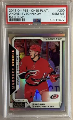 Andrei Svechnikov 2018 PSA Graded Rookie Lot FWA Young Guns OPC Platinum Rainbow - Image 5
