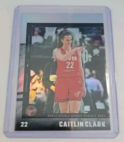2025 Panini Caitlin Clark Chronicled Double Double #33 Silver Holo Foil NM - Image 1