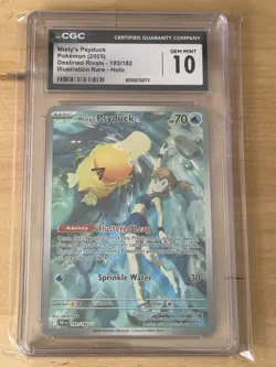 Pokemon TCG Misty’s Psyduck 193/182 Destined Rivals IR CGC 10 Gem Mint 🔥 - Image 1