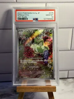 PSA 10 Sprigatito 075/073 Pokemon Sv1A-Triplet Beat Japanese 2023 Art Rare - Image 1
