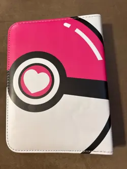 Pokemon TCG Pink White Poke Ball Zip Up 50 pages Holds 400 Card Binder TCGAMES - Image 2