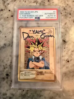 Yu-Gi-Oh! Yami Yugi Dan Green Signed Card #2 1998 Japanese 1st edition PSA 10 💎 - Image 1