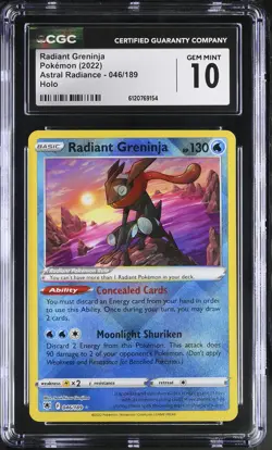 CGC 10 Radiant Greninja 046/189 Holo Astral Radiance Pokemon Card - Image 1