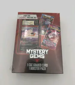 Pokemon Mystery Gems Box (1 CGC Graded Card & 1 Booster Pack) Factory Sealed Box - Image 1