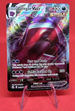Pokemon TCG Fusion Strike Gengar VMAX 157/264 Swsh08 Pack Fresh Mint Card - Image 1