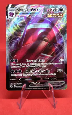 Pokemon TCG Fusion Strike Gengar VMAX 157/264 Swsh08 Pack Fresh Mint Card - Image 2