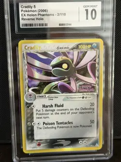 CGC 10 Cradily EX Holon Phantoms 2/110 Reverse Holo Stamped Pokemon Card - Image 1