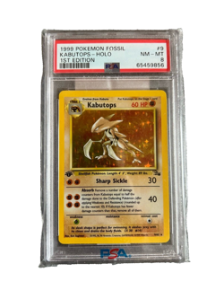 Authentic First Edition Kabutops Pokemon TCG Fossil Set Graded PSA 8 NM-Mint - Image 2