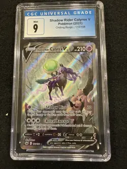 Pokemon Shadow Rider Calyrex V alt art 172/198 Chilling Reign in a CGC 9 !! - Image 1
