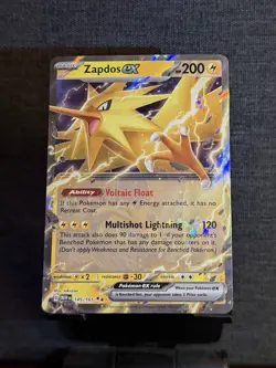 Pokemon TCG Zapdos EX 145/165 Scarlet & Violet 151 Double Rare Holo NM - Image 1