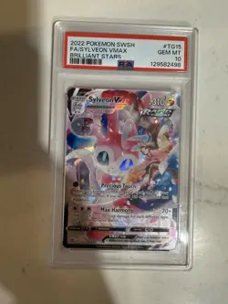 2022 Pokemon Sylveon VMAX #TG15 Brilliant Stars Ultra Rare Full Art Holo PSA 10 - Image 1