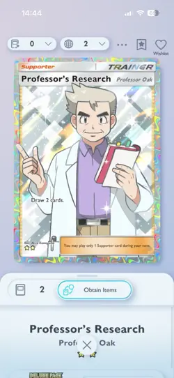 [SCHNELL] Pokemon TCG Pocket Trading Professor Research OAK [ENGLISCH] - Image 1