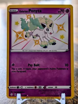 Galarian Ponyta SV047/SV122 Shiny Holo Rare - Shining Fates - Pokemon - NM - Image 1