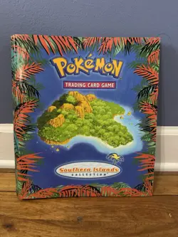 Vintage Pokemon Southern Islands Collection BINDER ONLY, English WOTC O-RING - Image 1
