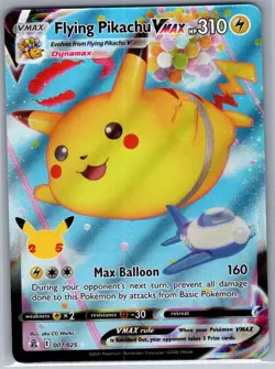 Flying Pikachu VMAX 007/025 Celebrations - Pokemon Card - NM - Image 1