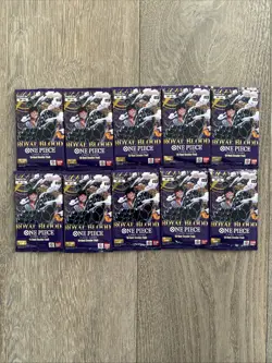 Lot Of 10. One Piece Card Game Royal Blood OP-10 Booster Pack X10. English Ver - Image 1