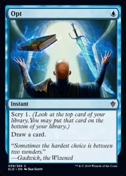 Opt -Foil Light Play MTG Throne of Eldraine - Image 1