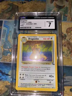 1999 Pokemon TCG Dragonite Fossil Holo Card - Image 1