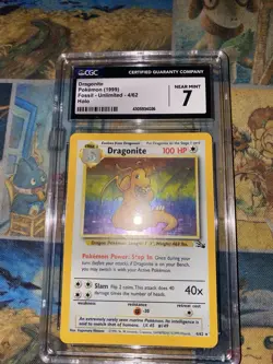 1999 Pokemon TCG Dragonite Fossil Holo Card - Image 2