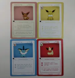 Lot of 4 1st Edition Pokederp Pokemon Cards Eevee Jolteon Vaporeon Flareon - Image 1