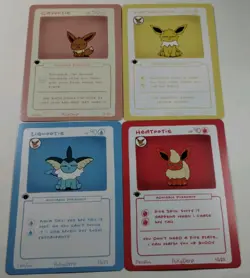 Lot of 4 1st Edition Pokederp Pokemon Cards Eevee Jolteon Vaporeon Flareon - Image 2