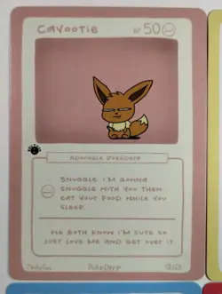Lot of 4 1st Edition Pokederp Pokemon Cards Eevee Jolteon Vaporeon Flareon - Image 3