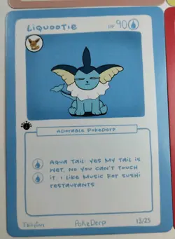 Lot of 4 1st Edition Pokederp Pokemon Cards Eevee Jolteon Vaporeon Flareon - Image 5