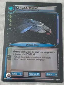Star Trek CCG 2E USS DEFIANT "Prototype Warship" Foil Card (NM) - Image 1