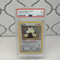 1999 Pokemon Jungle Snorlax Holo No Symbol Error #11 PSA 7 NM Vintage Rare - Image 1