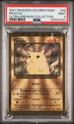 2021 POKEMON CELEBRATIONS ULTRA-PREM COLL #58 PIKACHU PSA 9 - Image 1