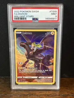 ZEKROM 2022 POKEMON SWORD & SHIELD BRILLIANT STARS #TG05 FULL ART PSA 9 - Image 1