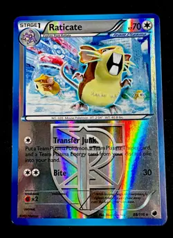Raticate Plasma Freeze 88/116 LP Reverse Holo Rare Pokemon TCG Light Play - Image 1