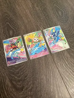 Pokemon TCG First Partner Illustration Collection Series 1 Alola GEN 7 Starters - Image 1