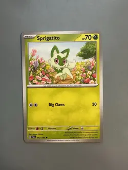 Pokemon TCG Paldea Evolved Grass Mixed Lot 3 Sprigatito Floragato Meowscarada - Image 2