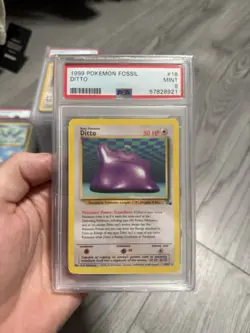 Pokemon 1999 Fossil Ditto #18 PSA 9 - Image 1