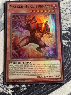 Yu-Gi-Oh! Masked HERO Furnace MZMU-EN015 1st Edition, NM - Image 1