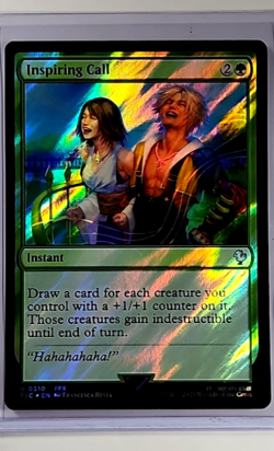 MTG Magic the Gathering Final Fantasy Commander Surge Foil #310 Inspiring Call - Image 1