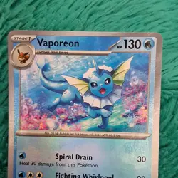 Pokemon Vaporeon 022/131 Sv: Prismatic Evolutions Master Ball Pattern Holo Rare - Image 3