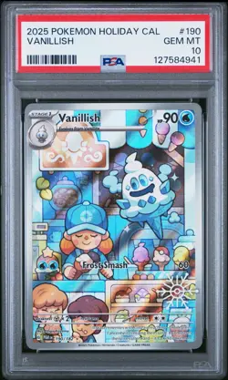 2025 POKEMON HOLIDAY CALENDAR #190 VANILLISH PSA 10 - Image 1