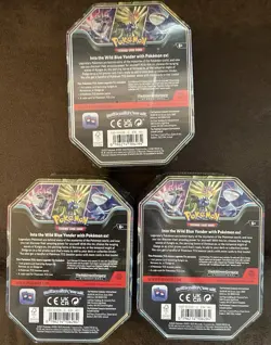 Pokemon TCG EX x3 New Tins x12 Packs!! Xerneas Dialga Kyogre Factory Sealed! - Image 2