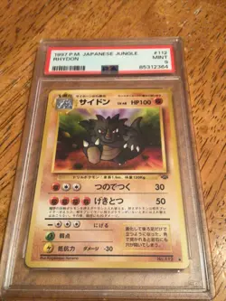 1997 Japanese Jungle Pokemon Rhydon #112 PSA 9 ! Vintage Pokemon - Image 3