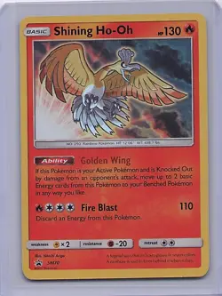 Shining Ho-Oh - SM70 Holo Promo Sun & Moon Promo Pokemon Moderately Played - Image 1