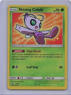Shining Celebi - SM79 Holo Promo Sun & Moon Promo Pokemon Moderately Played - Image 1