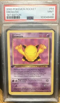 Pokemon Drowzee 1st Edition Team Rocket 54/82 PSA 9 2000 English - Image 1