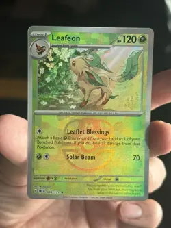 Pokemon Scarlet & Violet Prismatic Evolutions Leafeon #005/131 Master Ball - Image 1