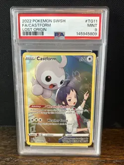 2022 Pokemon TCG Castform TG11/TG30 Holo Ultra Rare Trainer Lost Origin PSA 9 - Image 1
