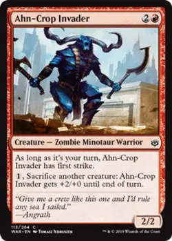 1x Ahn-Crop Invader - Foil MTG War Of The Spark NM Magic Foil - Image 1